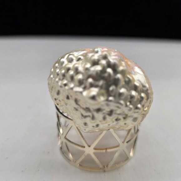 Inge Glas Pink Tree Coat Glass Christmas Ornament Germany 2.5" - Picture 5 of 6